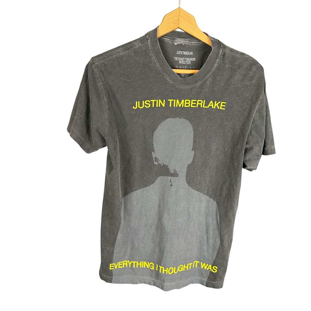 Justin Timberlake The Forget Tomorrow World Tour 2024 Shirt Men Medium Gray
